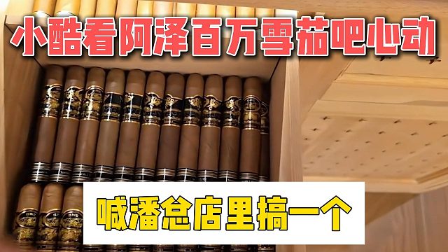 小酷看阿泽百万雪茄吧心动，喊潘总店里搞一个