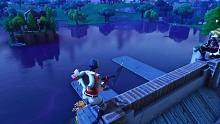 “发生了什么事Fortnite立方？” - “是掉落湖坏掉了