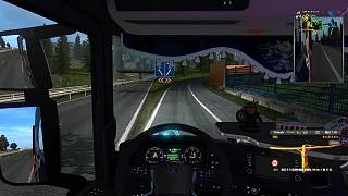 欧洲卡车模拟2.v1.35志玲语音导航mod试玩