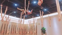 有力量的空中舞蹈