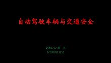 自动驾驶车辆与交通安全