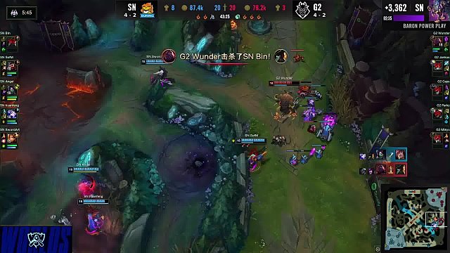 Bin船长天秀大招与桶融化g2后排 终结比赛 这就是少年阿彬吗 虎牙视频