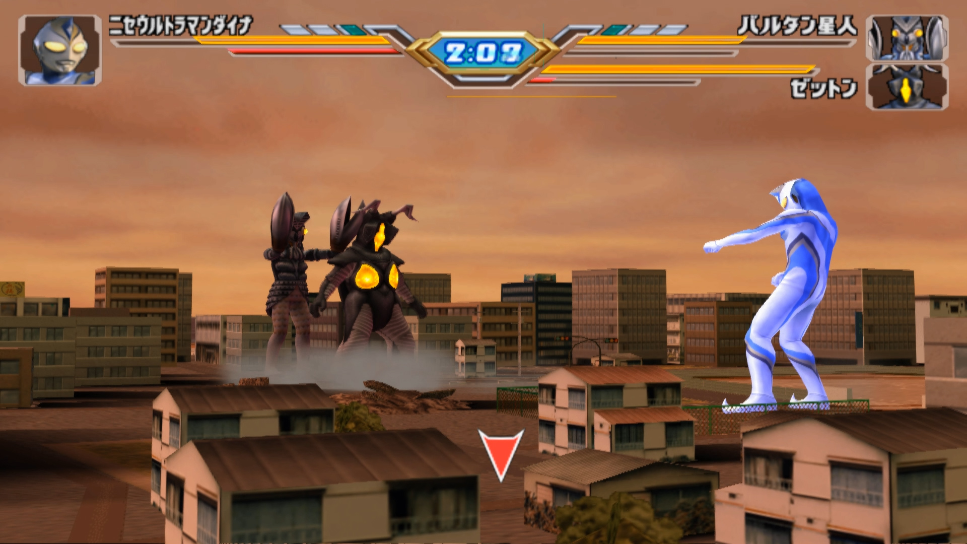 奥特曼格斗：邪恶戴拿vs巴尔坦和杰顿，为了人头连队友也不放过！