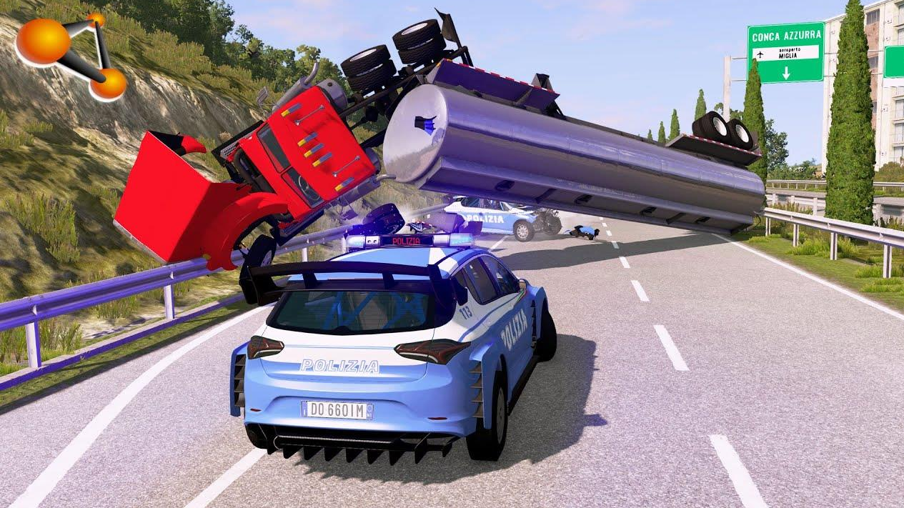 汽车破坏王：飙车党疯狂逃窜，警车紧急追捕！