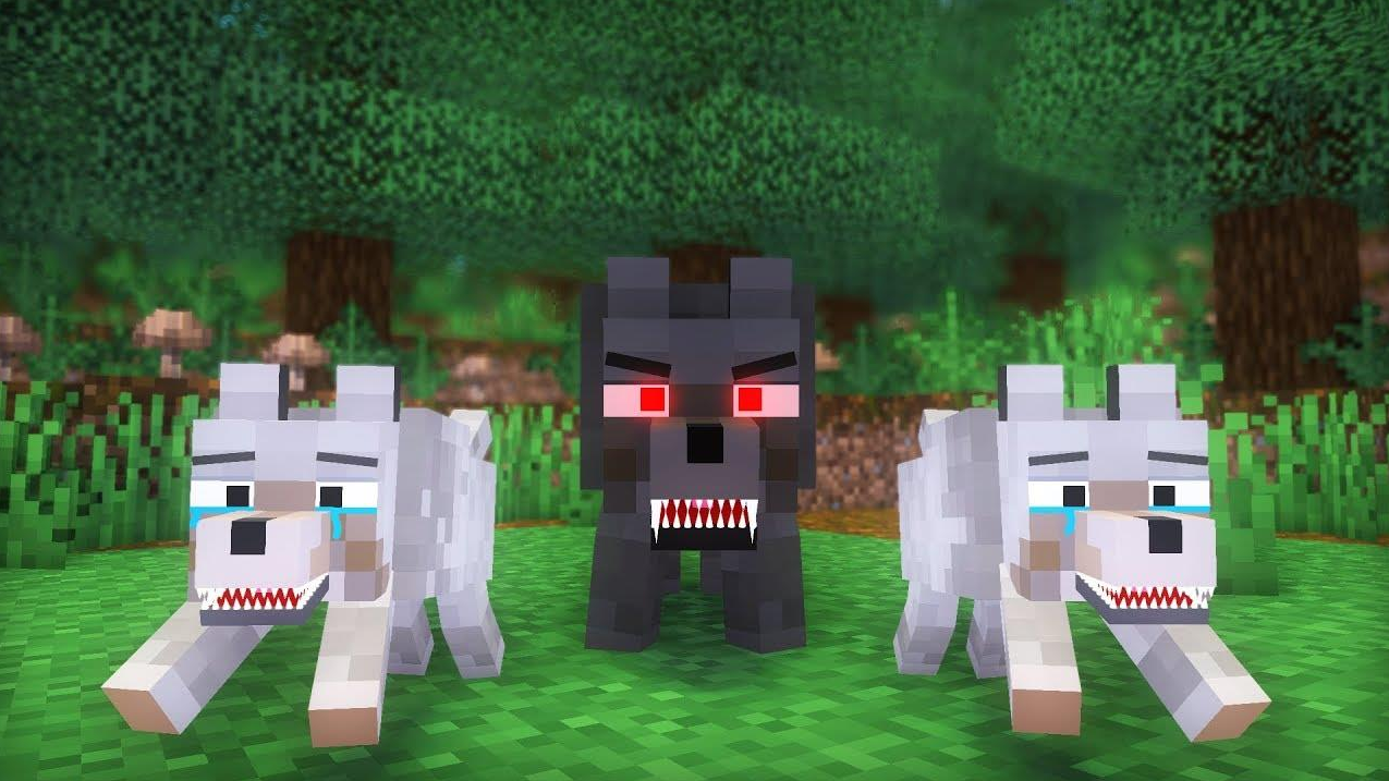 我的世界动画：饿狼袭击奥克洛特的狗，危险逼近