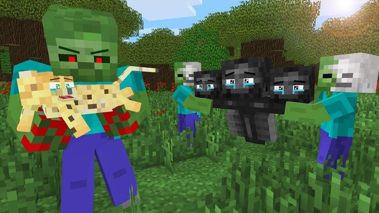 我的世界动画：狼妈妈危在旦夕，小狼崽哭泣守护！