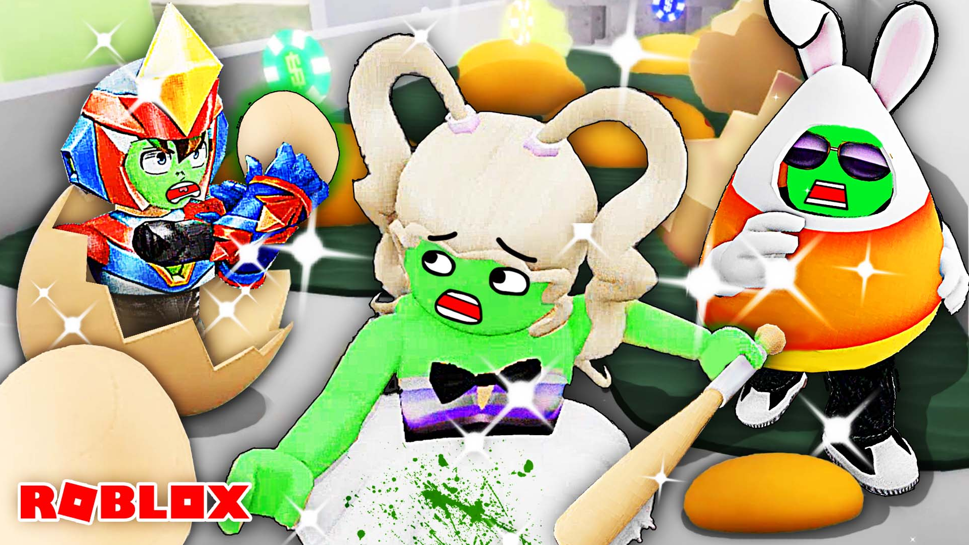 Roblox逃出冰箱 我们吃了几颗毛蛋，集体变僵尸了！屌德斯小熙