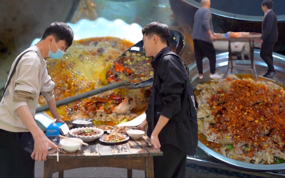 重庆“最便宜的串串”，三毛五一串，锅底还不要钱，4个人吃饱喝足只花了170元