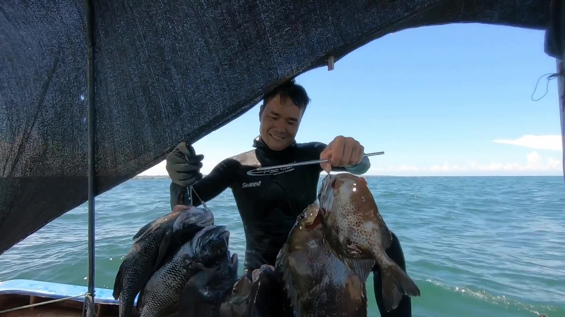鱼群大出没，海底到处是游动的鱼群，一波狂抓鱼串装不下