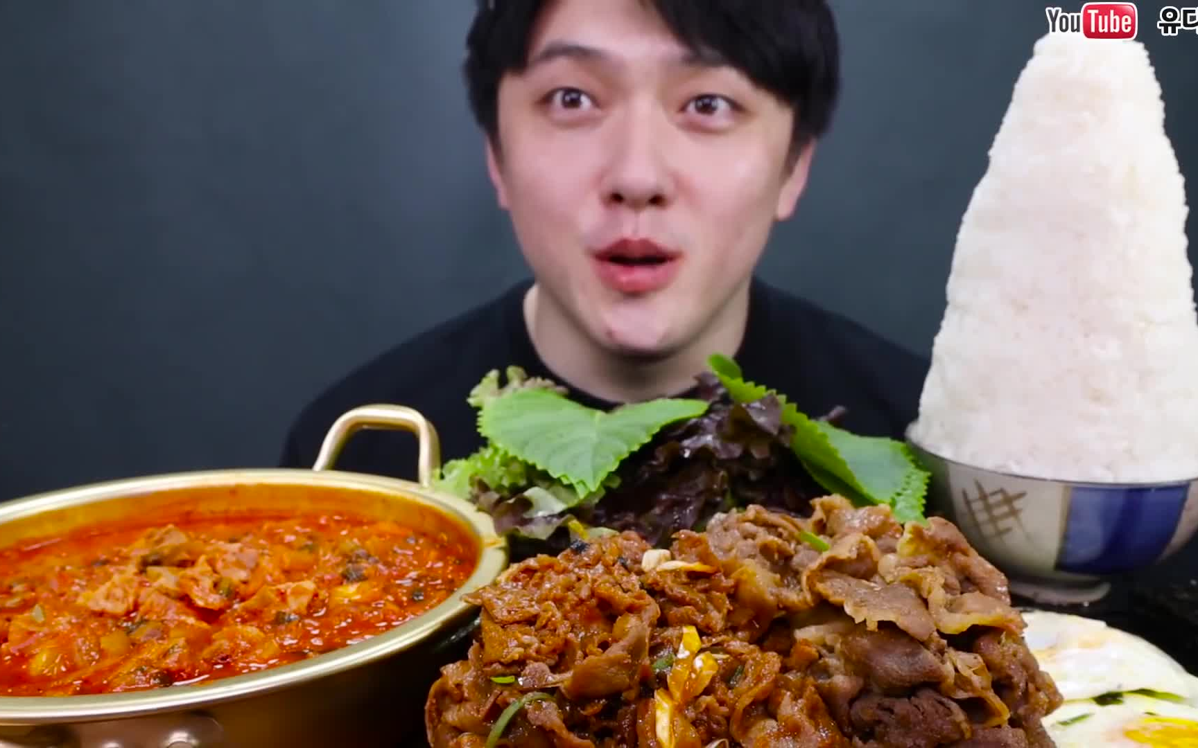 {含倒放+倍速}【UDT小哥】猪肉泡菜+烤肉 大口吃真过瘾