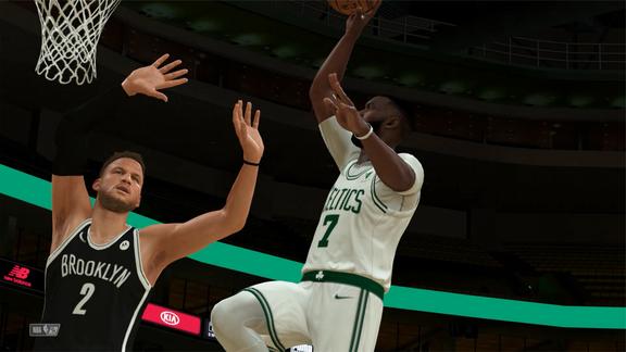 NBA2K21：欧文空砍36+9，沃克30+7塔图姆24+7+8，绿军主场灭篮网