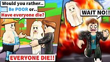 Roblox admin WOULD YOU RATHER... they didn't think