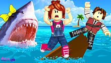 Roblox -  FUJA DA TUBARÃO MINEGIRL (SharkBite)