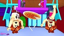 Roblox - CABEÇA PARA BAIXO NA PIZZARIA!