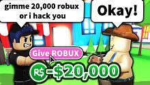 I let Roblox noob SCAM ME 20,000 ROBUX.