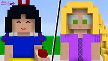 BRANCA DE NEVE vs RAPUNZEL (Minecraft Batalha de L