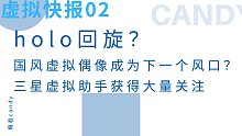 【虚拟快报2】holo股份分布异常？蝗毕业之后是否回旋？｜国风虚拟偶像或成为下一个风口？｜htc提出