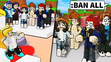 I use Roblox ADMIN to BAN EVERYONE if this noob ca