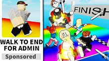 I made a Roblox "WALK TO THE END FOR ADMIN" game..