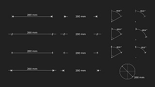 FCPX插件-15个线条长宽高距离角度尺寸标注测绘效果 Dimensions Lines