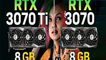 RTX 3070 8G vs RTX 3070Ti 8G   显卡对比（1080P分辨率测试，CPU