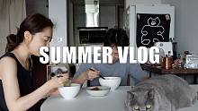 VLOG｜夏天生活｜中式牛腩面早餐｜火热的红油串串｜工作室日常｜红烧鸡翅｜久违的跳舞游戏