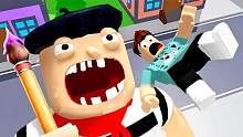 Roblox逃出画画店 我去买画笔，却被老板锁在了店里！炯囧侠解说