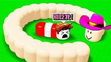 游戏Roblox 贪吃蛇模拟器 小蚯蚓碰瓷成为蛇王，最后阴沟里翻船！