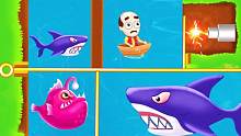大叔冒险记 好大的鲨鱼啊，快点帮大叔逃出迷宫