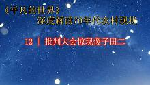 深度解读《平凡的世界》：批判大会惊现傻子田二 第十二章