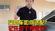 买新车如何选配置？记住这个表就可以了！