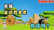 Roblox动物模拟器：这个游戏熊猫能战胜老虎！豹子能被狐狸打败！