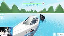 roblox鲨鱼模拟器：一行人跟鲨鱼斗智斗勇！是游艇快还是鲨鱼快？
