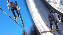 当跑酷达人get滑雪技能，跳台滑雪初体验！