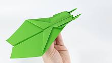 帅气好玩的折纸蚱蜢纸飞机，飞个二三十米不在话下！