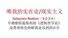 【主义主义】唯我的实在论/现实主义（3-2-2-4）——早期维特根斯坦的《逻辑哲学论》是费希特先验唯
