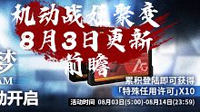 【机动战姬 聚变】8月3日更新前瞻