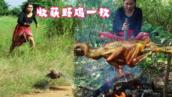 胖大姐进山遇野鸡，瞬间跑出了“刘翔”的威力，场面真是太精彩了