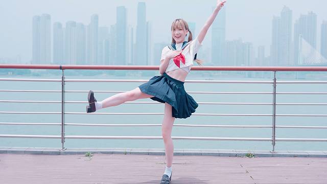 jk双马尾妹妹 超可爱宅舞no.