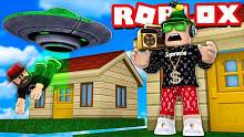 木子秋Roblox虚拟世界：奇怪的房屋！外星人的幽浮出现啦