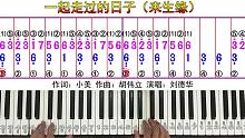 《一起走过的日子（来生缘）》零基础钢琴教学教程带指法双手简谱五线谱
