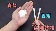 香烟和食盐放一起，用途真是厉害，好多人不懂咋回事，省钱又好用