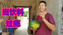 西瓜还可以这样吃，不用啃不用切还能当果汁喝，两个女儿抢着喝