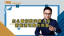 怎么看指数突袭上涨 新能源调整的局面