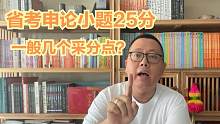 省考申论小题25分，一般几个采分点？