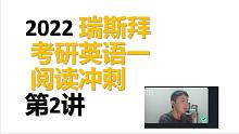 2022考研英语一 阅读冲刺 第2讲