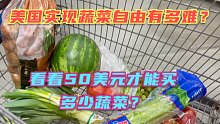 在美国实现蔬菜自由有多难？都说美国蔬菜比肉贵，咱今天就是实拍下50美元才能买多少瓜果蔬菜！