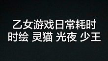 【乙女游戏/个人记录向】「时空中的绘旅人」 「灵猫传」 「光与夜之恋」 「少女的王座」日常耗时（不含