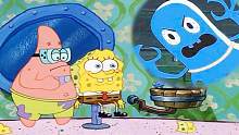 《海绵宝宝》派大星把小海绵剃成了圆头，这个样子是真可怕呐