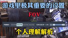 决定上限的重要设置.FOV个人推荐解析